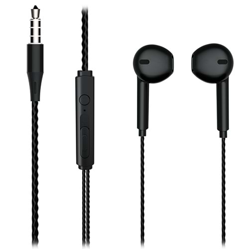 Lenovo Lecoo EH104B 3.5 mm Jacklı Kablolu Kulak İçi Mikrofonlu Kulaklık Siyah