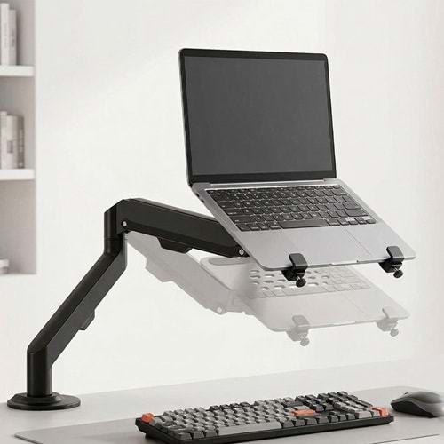Powermaster PM-27096 Profesyonel Amortisörlü 2 si 1 Arada Laptop ve Monitör Standı