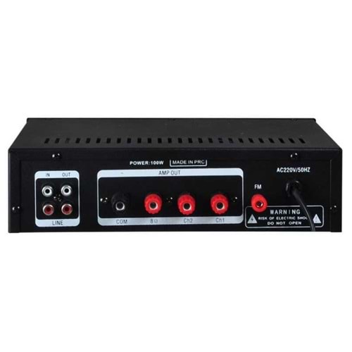 Westa WM-605U USB-Bluetooth 2 Bölgeli 2 Mikrofon Girişli 100 Watt Trafolu Anfi Özellikleri