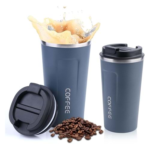 Sunup 22237 Paslanmaz Çelik 380 Ml Vakumlu Kapaklı Termos Kupa