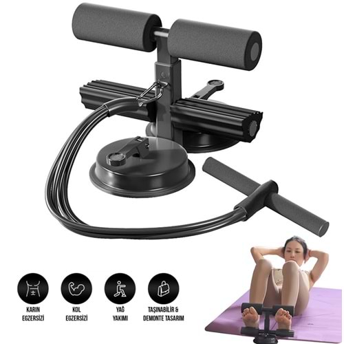Sunup SN-29962 Çift Vantuzlu Ev Tipi 3 Kademe Boy Ayarlı Mekik - Karın Egzersiz Aleti