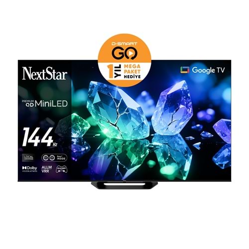 Next YE-85IDWP14 85'' 220 Ekran 4K Ultra HD 144Hz Google Premium QD Süper MiniLED TV