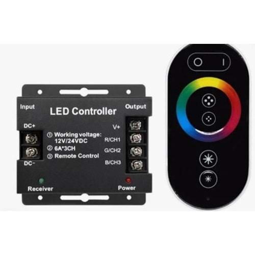 Hightek 18A Dokunmatik Touch Led Dimmer Uzaktan Kumanda ve Kontol Cihazı