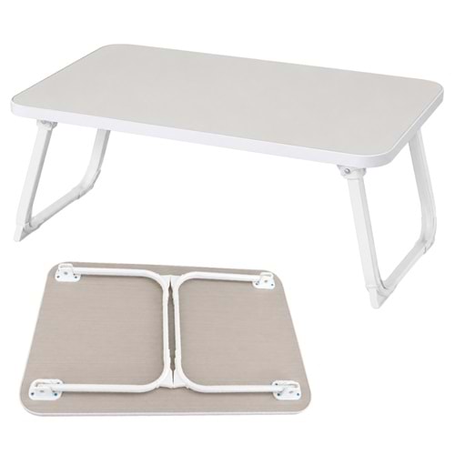 Sunup SN-29694 Katlanabilir Laptop Masası ve Yatak Koltuk Üzeri Tepsisi Beyaz 70x48 cm