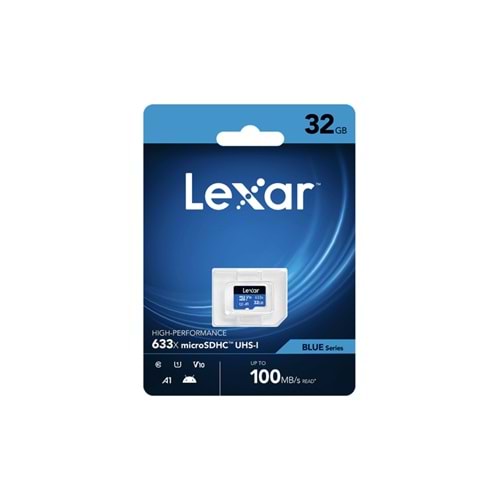 Lexar 32GB 633x micro SDHC™ UHS-I 100MB/s Okuma 20MB/s Yazma Micro SD Hafıza Kartı