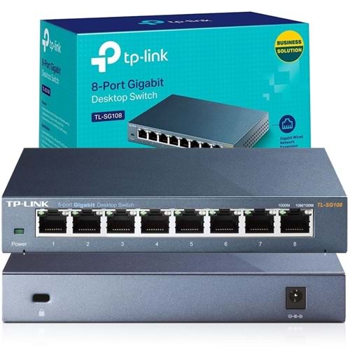 Tp-Link TL-SG108 8 Port 10/100/1000 Gigabit Metal Anahtar