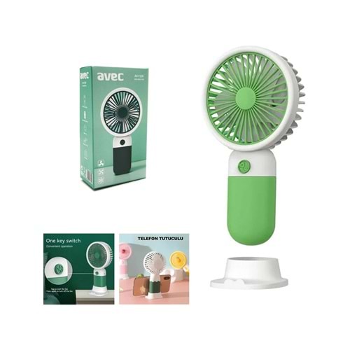 Avec AV-F139 Taşinabilir Mini Fan Şarjlı Telefon Tutuculu