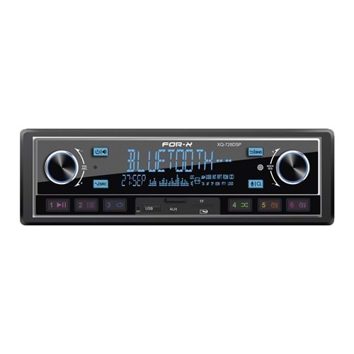 For-X XQ-728DSP App Control+Usb+Dsp+Bluetooth+Multicolor+FM+Aux+4x50 Watt Oto Teyp