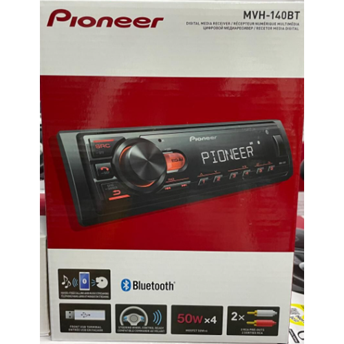 Pioneer MVH-140BT 4x50 Watt Mp3+Wma+Wav+Flac Oynatma Aux+Usb’Li Oto Teyp