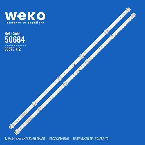Wkset-5684 36573x2 06-32c2x6-598-m13w12-190830 2 Adet Led Bar (3v6led59,8cm)
