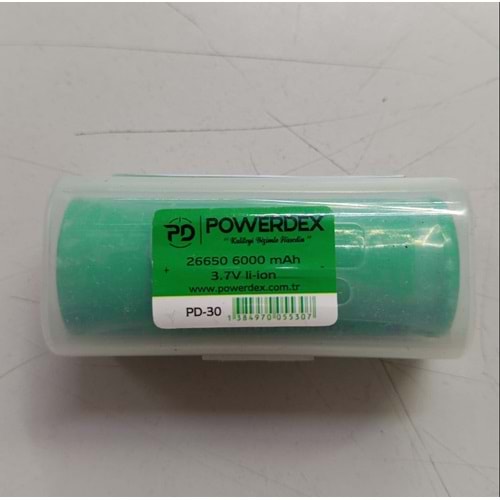 Powerdex 26650 3.7 Volt 6000 Mah Şarj Edilebilir Pil