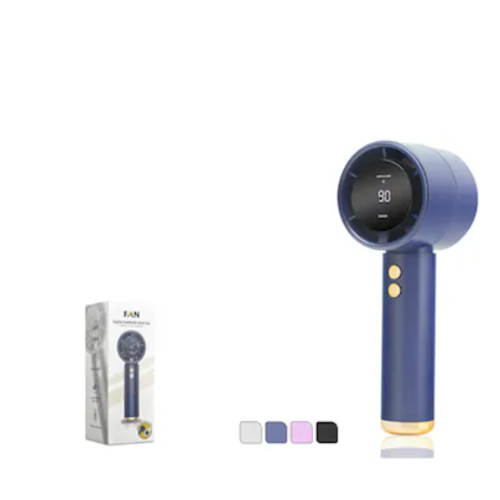 Hadron N68 Şarjlı Turbo Mini El Fanı 1200 mAh Dijital Göstergeli 100 Kademeli