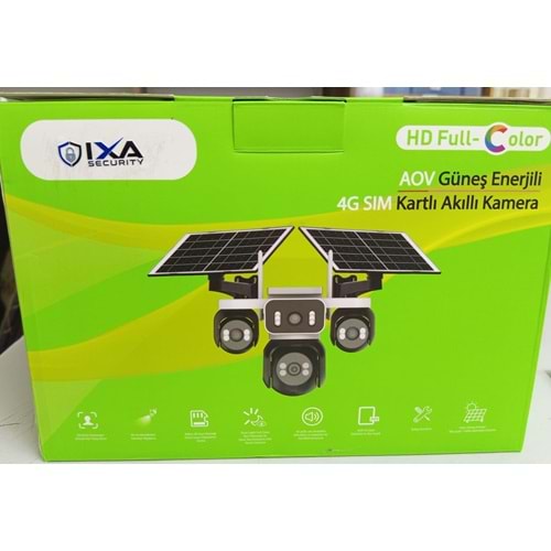 İXA İx-440 4G Sim Kartlı Çift Güneş Panelli 4 Kameralı Solar Kamera