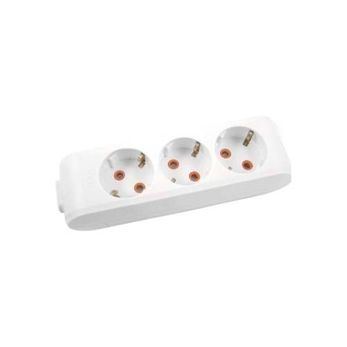 Viko 90113300 Multi-Let Topraklı Klemensli 3'lü Grup Priz