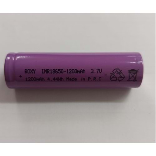 Roxy IMR 18650 1200 Mah 3.7V 3C Şarjlı Pil