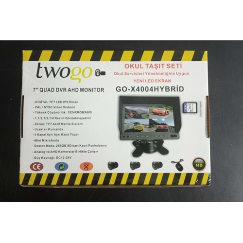 Twogo GO-X4004 Hybrid Araç İçi Monitör