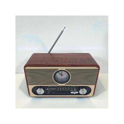 Everton Rt-566 Bluetooth-Usb-Sd-Fm Şarjlı Saatli Nostaljik Radyo