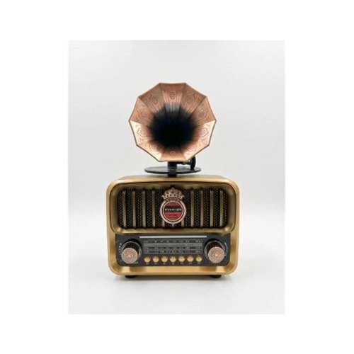 Everton RT-606 Gramofonlu Şarjlı Bluetooth-USB-SD-FM Nostaljik Radyo