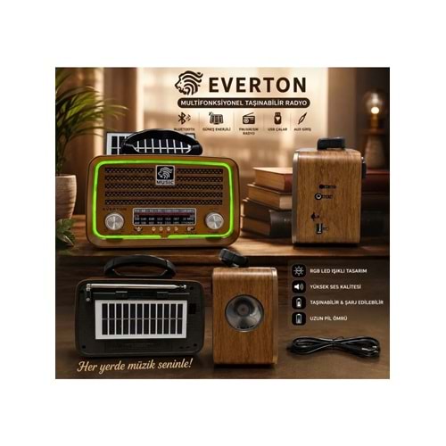 Everton RT-717 Bluetooth-USB-SD-AUX-TF Nostaljik Radyo