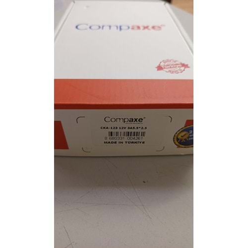 Compaxe CKA-123 12 Volt 3 Amper 5.5*2.5 Masa Tipi Adaptör