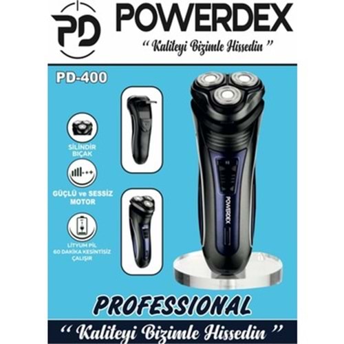 Powerdex PD-400 Silindir Başlıklı Yanak Tıraş Makinesi