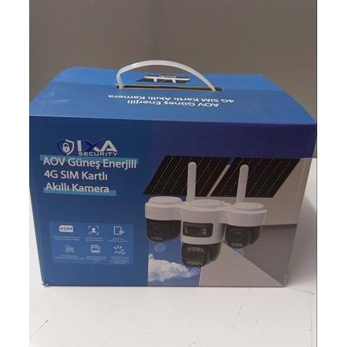 İXA İx-201 3 PTZ Kameralı 4G Sim Kartlı Çift Güneş Panelli Solar Kamera