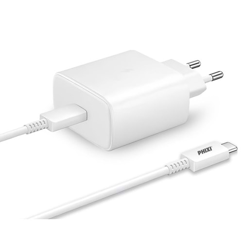 Phixi UPD4133T 33W PD Hızlı Şarj Adaptörü Type-C Kablolu