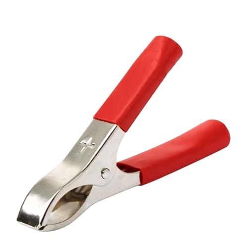 Powermaster PM09-1039 Orta Boy 75mm Krokodil Akü Maşası Kırmızı