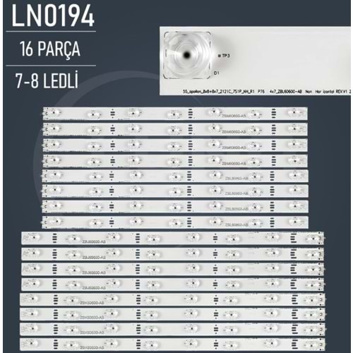 Luna LN-0194 ARÇELİK A55 LB 8477 LED BAR, BEKO B55 LW 8477 LED BAR , ARÇELİK A55 LB 8477 LED BAR , ARÇELİK 55 LW 8477 LED BAR , ARÇELİK A55L 8532 4B, BEKO B55L 8532 4B LED BAR, GRUNDİG G55 L 9563 LED BAR ,