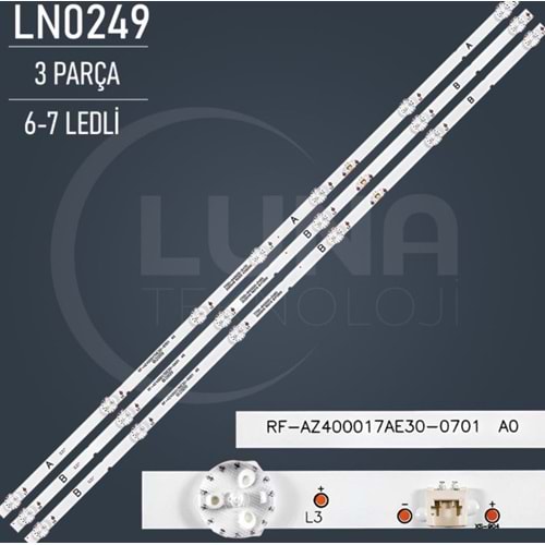 Luna LN-0249 ARÇELİK A40 A 670 A LED BAR, BEKO B40 A670 A LED BAR , ARÇELİK A40 A 675 A LED BAR , BEKO A40 A 675 A LED BAR, GRUNDİG 40 GDF 5950 B LED BAR