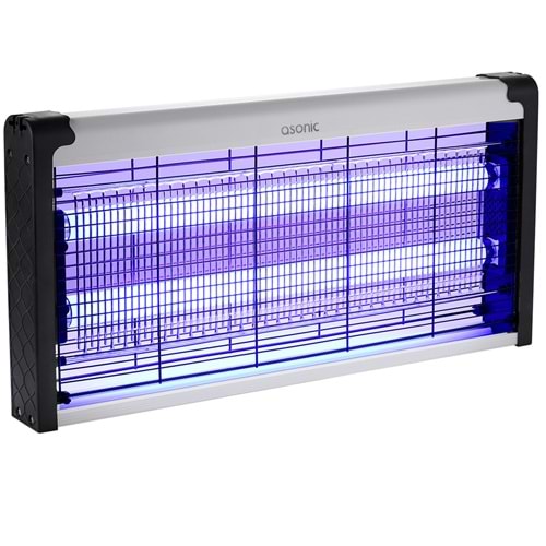 Asonic S27 30W+ 2000V Çift Cam Led Zincir Askı Sanayı Tipi XXL Boy Sinek Öldürücü