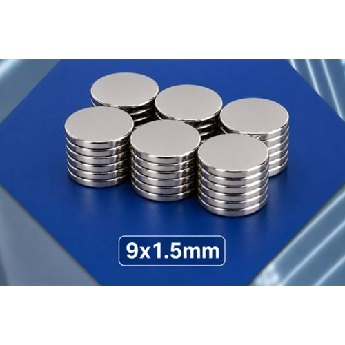 MTR-45383 9x1.5mm Neodyum Güçlü Mıknatıs - Neodyum Magnet