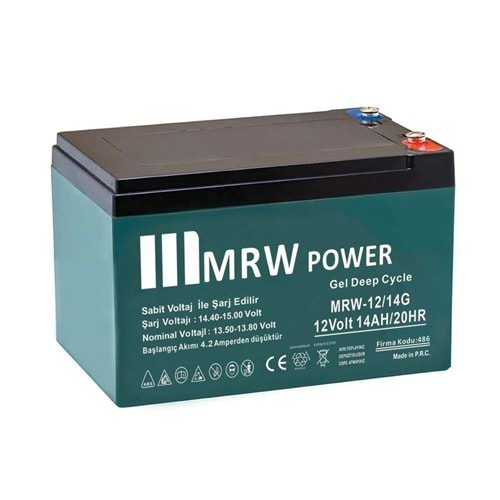 Mrw Power MRW-12/14G 12V 14A Bakımsız Jel Akü