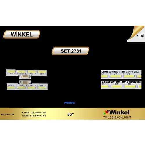 Winkel Set-2781 Philips Tv Eled Takımı 2 Parça