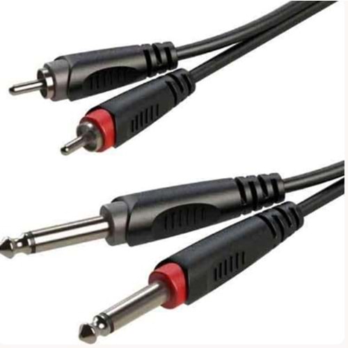 Roxtone RX-K12703 2*RCA to 2*Gitar 3 Metre Kablo