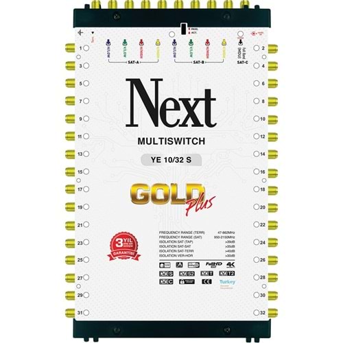 Next YE-10/32 Sonlu Gold Plus Multiswitch Uydu Santrali