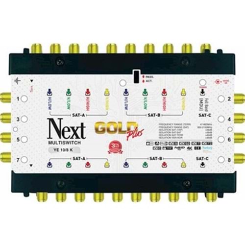 Next YE-10/8 Kaskatlı Gold Plus Multiswitch Uydu Santrali