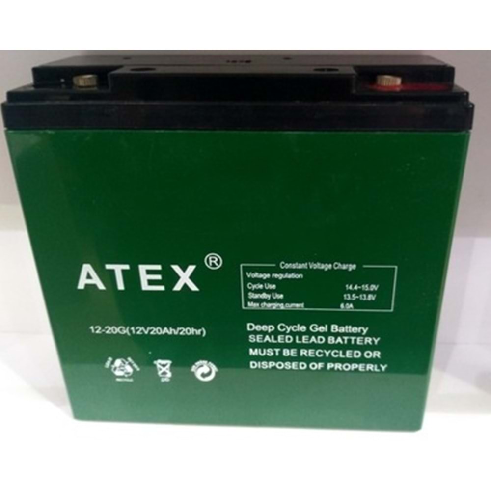 Atex 12-20G 12 Volt 20 Amper Jel Akü