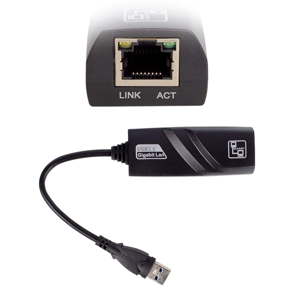 Powermaster 16299 HY-U79 Usb 3.0 to Rj45 10-100-1000 Mbps Gigabit Ethernet Çevirici