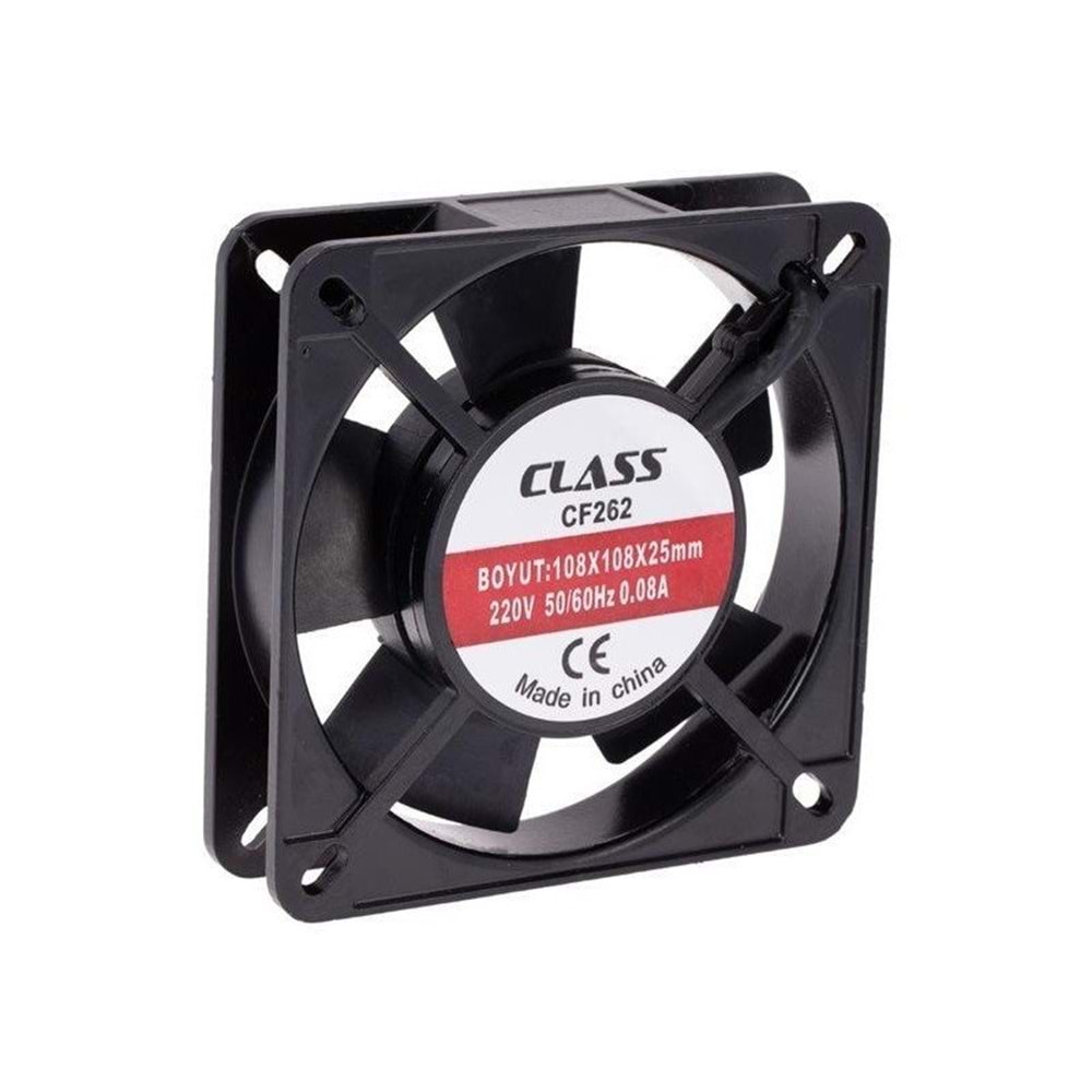 Class CF-262 108x108x25 AC 220 Volt 2 Pin 50/60 Hz 0.08A Fan