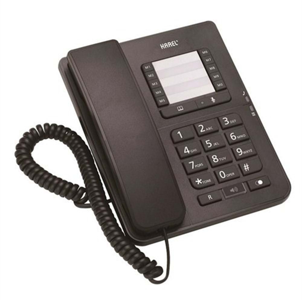 Karel TM142 EKRANLI Siyah Analog Dahili Masaüstü Kablolu Telefon