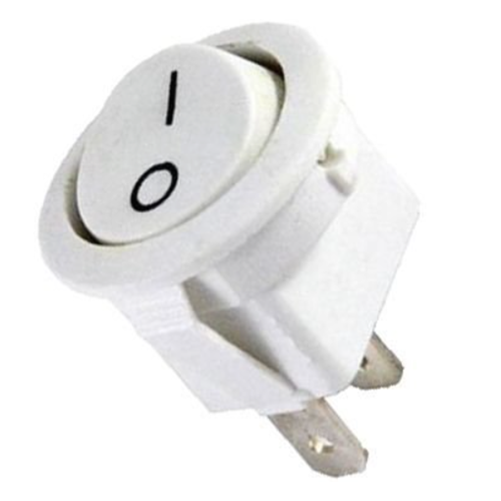 P-Serisi PK1 IC-133A Yuvarlak Işıksız Anahtar ON-OFF 2P Beyaz 2 Li Paket Halinde