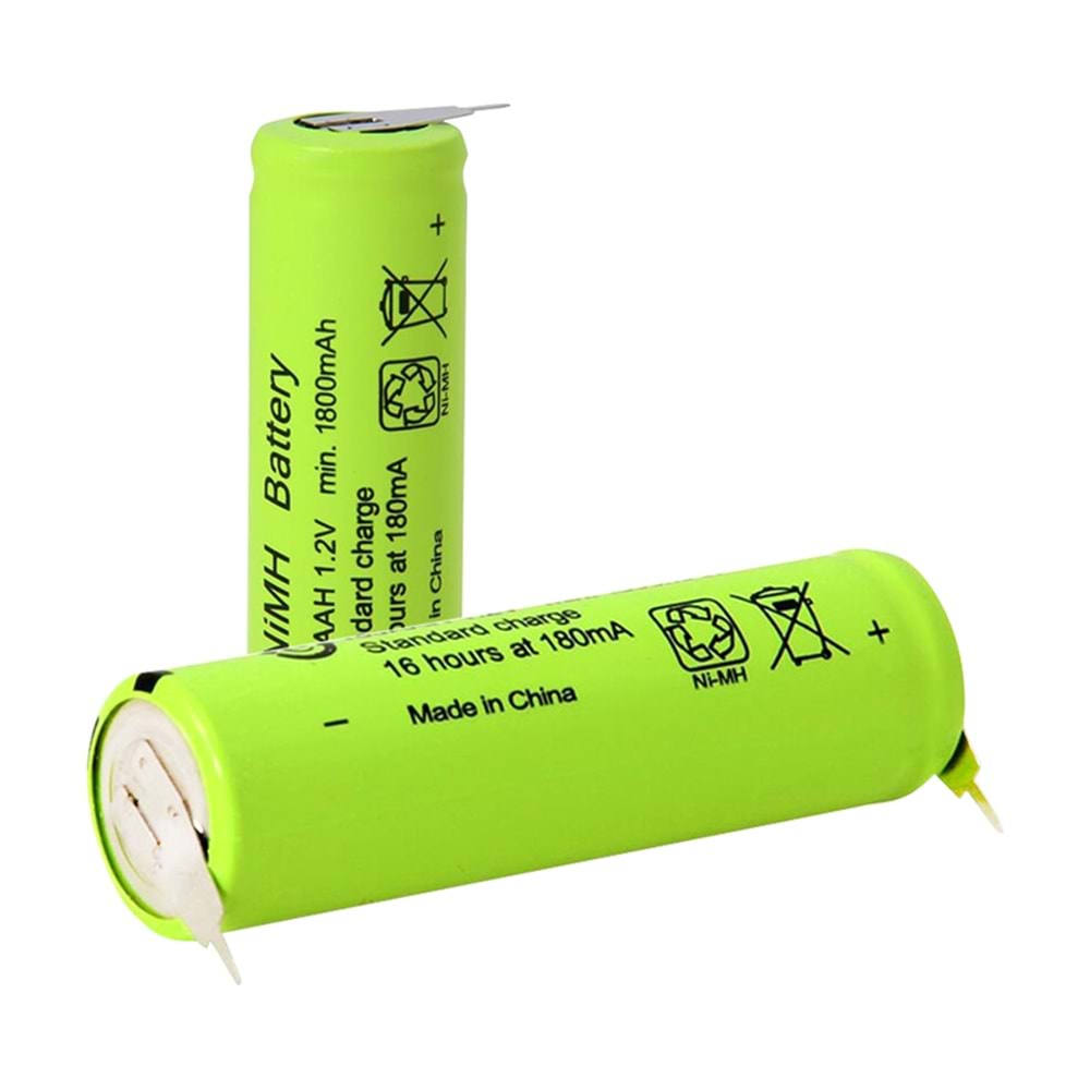 GP 1.2 Volt 1800 MA Düz Kafa Puntalı Şarjlı AA Kalem Pil