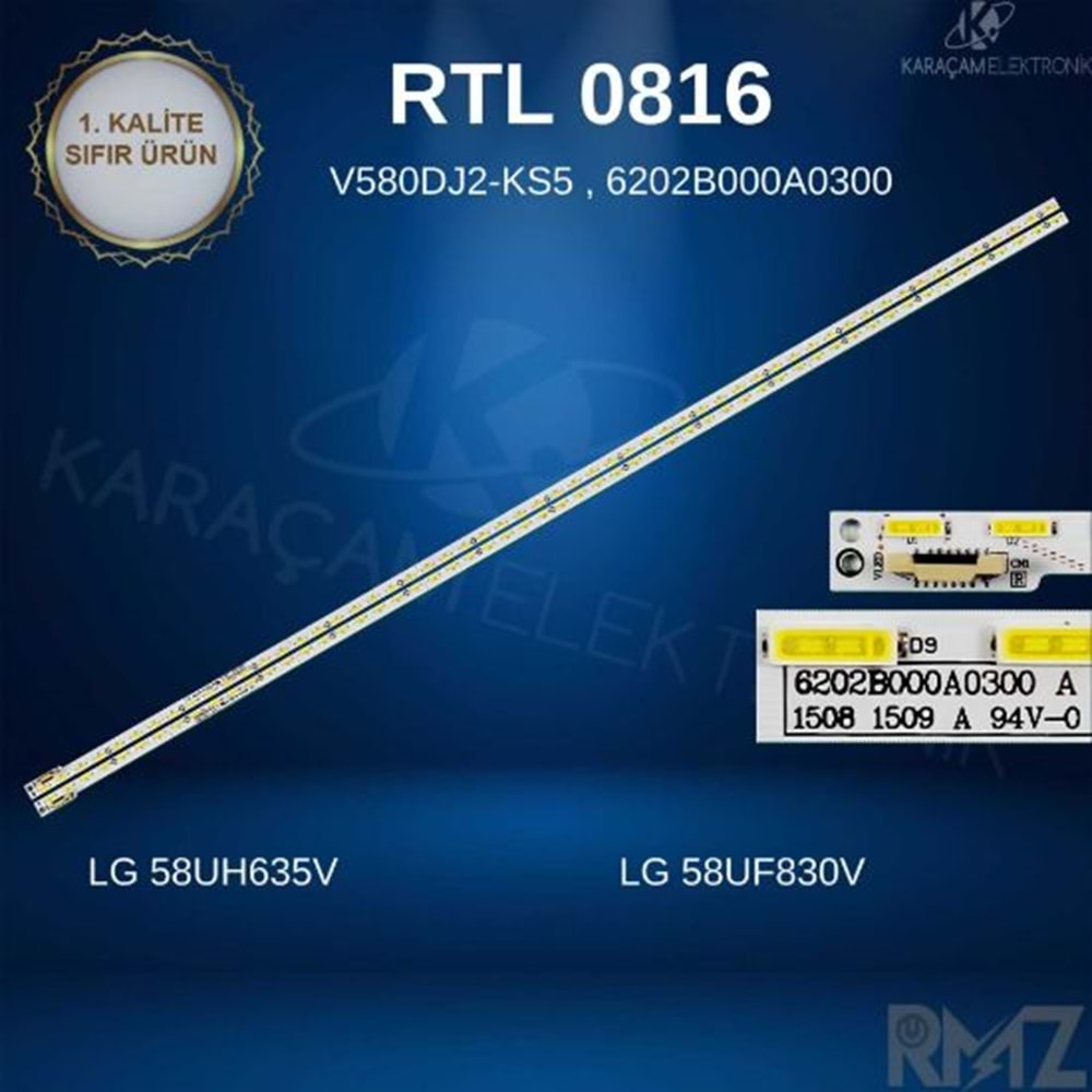 RTL-0816 LG 58 /LG 58UH635V-ZA LED BAR, V580DJ2-KS5 LED BAR, 6202B000A0300 LED BAR, 6202B0009Z300 LED BAR, 55UH835V LED BAR