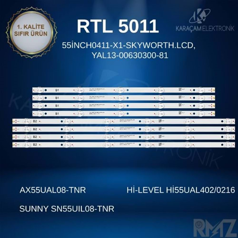 RTL-5011 (SET-2436/2309) Sunny 55 /AX55UAL08-TNR led bar, hi-level hi55ual402/0216 led bar, SUNNY SN55UIL08-TNR led bar, ELTON EL55UAL08-TNR LED BAR , 55inch0411-X1-SKYWORTH.LCD, YAL13-00630300-81