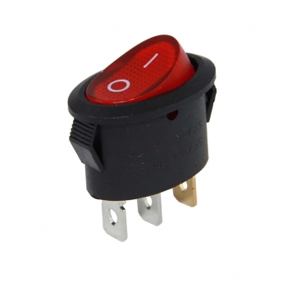 P-Serisi PK1 IC-134B Oval Işıklı Anahtar ON-OFF 3P KCD1-9-101N