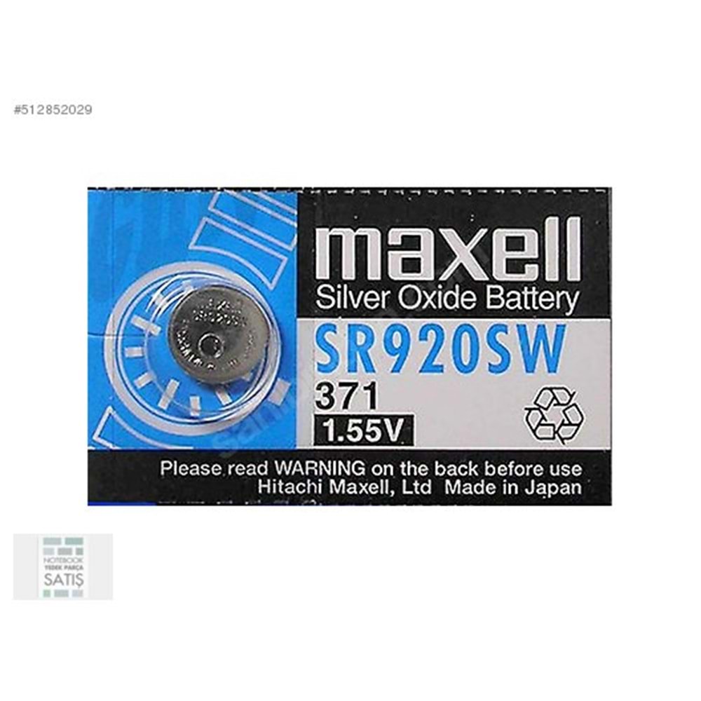 Maxell SR371 SR920SW 1.55V Saat Pili