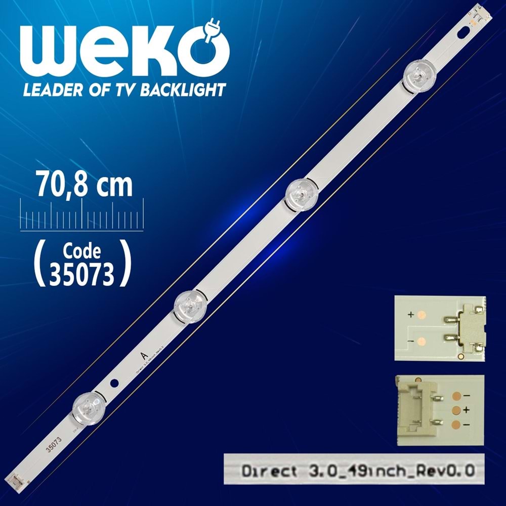 Weko 35073/35074-TK Tv Ledi 46.0cm 4 LED (A)=SET-0031=LED193=LCD272=LCD256=Adet Olarak Satılır