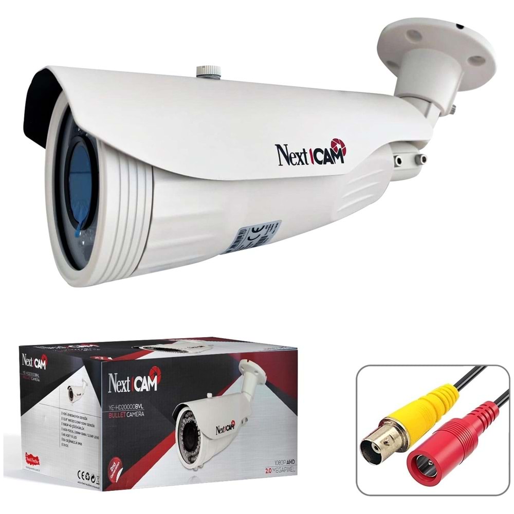 Nextcam YE-HD 20000 BVL 2.8/12 Varifocal Bullet Kamera 2MP