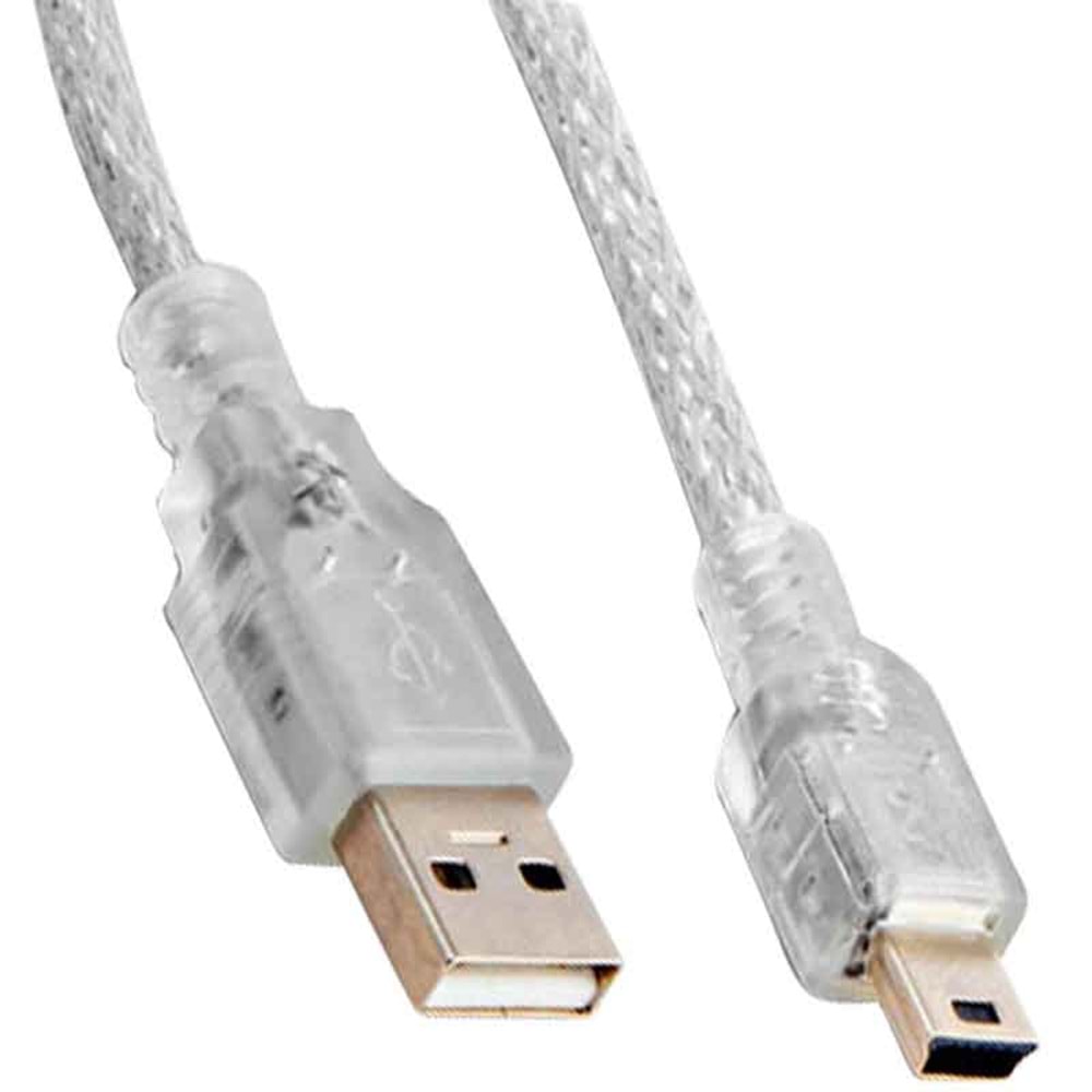 Powermaster 16731 USB 2.0 Şeffaf Usb 5 Metre Mini 5 Pin Kablo